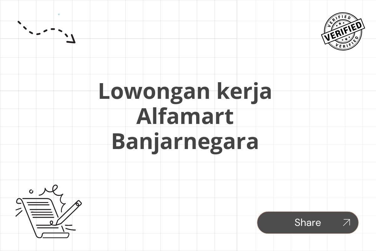 Lowongan kerja Alfamart Banjarnegara