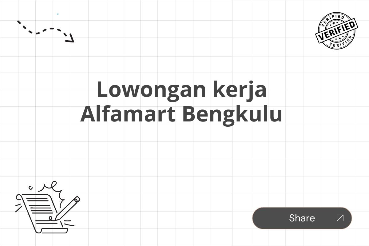 Lowongan kerja Alfamart Bengkulu