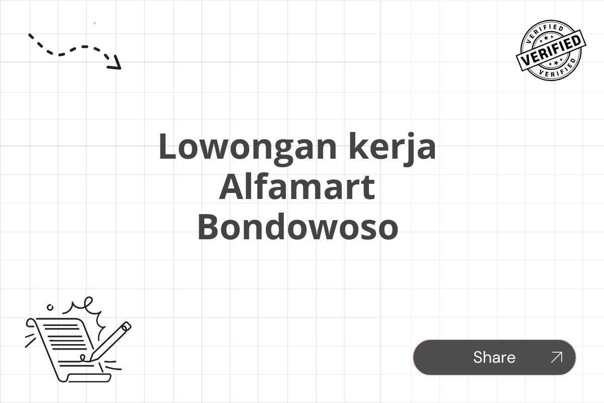 Lowongan kerja Alfamart Bondowoso